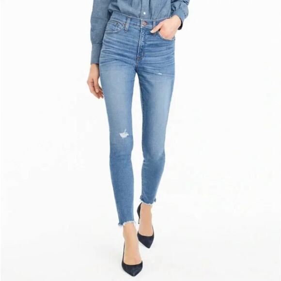 J. Crew 9" High Rise Toothpick Skinny Jeans Neil Wash 28 - Picture 2 of 10
